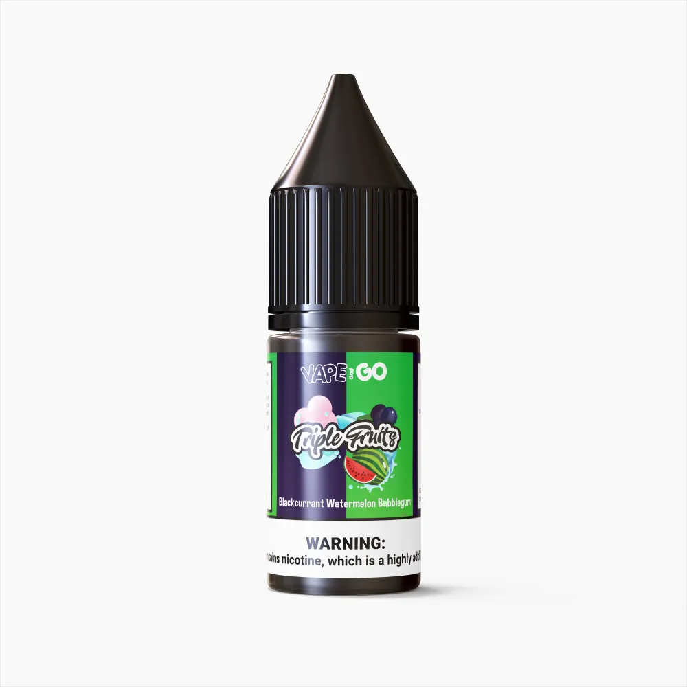 Blackcurrant Watermelon Bubblegum Triple Fruits Nic Salt by Vape and Go 10ml